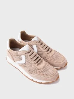 Voile Blanche Women's Julia Mesh Suede And Technical Fabric Sneaker -Standrews Links Officials Store 001 2013488xBEIGExAlt2 37584035