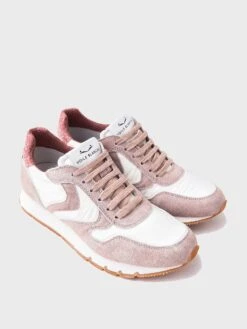 Voile Blanche Women's Julia Vintage Suede And Technical Nylon Sneaker -Standrews Links Officials Store 001 2015744xROSEWHITExAlt2 37646194