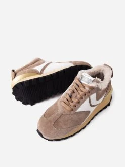 Voile Blanche Women's Qwark Fur Sneaker -Standrews Links Officials Store 001 2016145 01xSUEDECALFDOVExAlt4 50530795