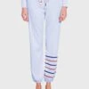 Sundry Women's Mini Heart Stripes Sweatpant