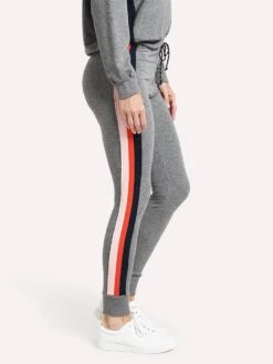 Sundry Skinny Sweatpant With Stripe Trim -Standrews Links Officials Store 05 026T30 HEATHERGREYalt1