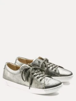 Birkenstock Women's Arran Leather Sneaker -Standrews Links Officials Store 1011080 metallicsilveralt1