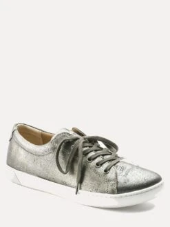 Birkenstock Women's Arran Leather Sneaker -Standrews Links Officials Store 1011080 metallicsilveralt2