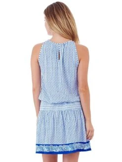 Jude Connally Scarlett Dress -Standrews Links Officials Store 101532 ditsyborderbluealt1