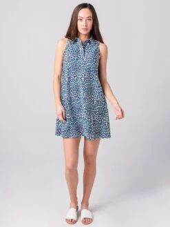 Jude Connally Women's Harlee Dress 11 Jude Connally Women's Harlee Dress -Standrews Links Officials Store 101589xMINILEOPARDTEALxAlt3