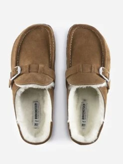 Birkenstock Women's Buckley Shearling Clog -Standrews Links Officials Store 1018127xTEANATURALxAlt3 43880601