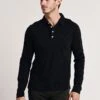 Billy Reid Long Sleeve Garment Dyed Pensacola Polo