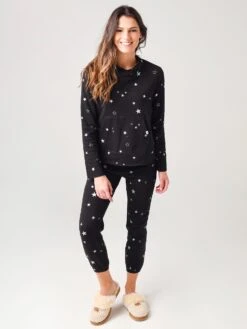 Ugg Women's Valentene Print Sweatpant -Standrews Links Officials Store 1114511xBLACKSILVERSTARSxAlt3 17708439