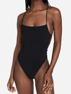 Tory Burch Women's Solid Tie Back One-Piece Swimsuit