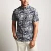 Surfside Supply Short Sleeve Wave Block Cotton Lyocell Shirt