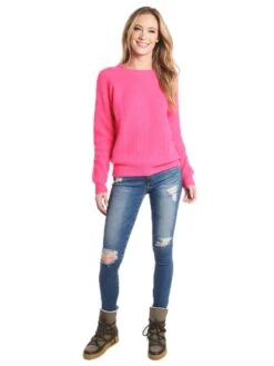 Jumper 1234 Thick Rib Crew Sweater 11 Jumper 1234 Thick Rib Crew Sweater -Standrews Links Officials Store 1216 1044 b628neonpinkalt3