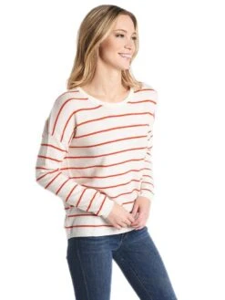 Jumper 1234 Striped Dropped Shoulder Sweater -Standrews Links Officials Store 1216 1104 b08cream s325rustalt1