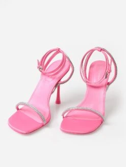 Simkhai Women's Luxon Crystal Harness Heeled Sandal