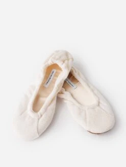 White + Warren Women's Cashmere Ballet Slipper -Standrews Links Officials Store 12866TxSOFTWHITExAlt1 49610790