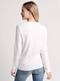 Stateside Long Sleeve Viscose Front Twist Fleece -Standrews Links Officials Store 130 2640 whitealt3