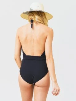 Tory Burch Women's Wrap One-Piece Swimsuit -Standrews Links Officials Store 136426 001xBLACK001xAlt3 67706555