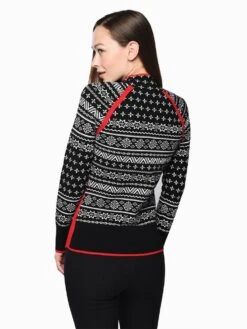 Krimson Klover Women’s Yorkshire Full Zip Sweater -Standrews Links Officials Store 1483 BLACKalt2