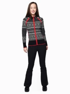 Krimson Klover Women’s Yorkshire Full Zip Sweater -Standrews Links Officials Store 1483 BLACKalt3