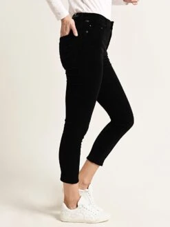 Citizens Of Humanity Women's Rocket Crop Velour High Rise Skinny Jean -Standrews Links Officials Store 1487 604 blackalt2