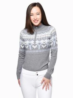 Krimson Klover Women’s McKinley Pullover Sweater -Standrews Links Officials Store 1493 MIDGREYalt4