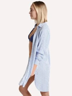 Maaji Women's Blue Harbour Island Long Sleeve Shirt -Standrews Links Officials Store 1562cls03 underwaterazurealt2