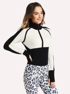 Obermeyer Women's Dolly Cashmere-Blend 1/2 Zip Sweater