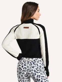 Obermeyer Women's Dolly Cashmere-Blend 1/2 Zip Sweater 10 Obermeyer Women's Dolly Cashmere-Blend 1/2 Zip Sweater -Standrews Links Officials Store 16041 SHEERBLISSalt2