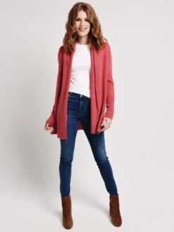 White + Warren High Rib Cardigan