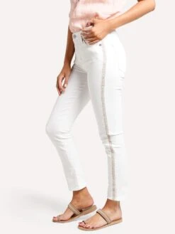 Citizens Of Humanity Women's Harlow Ankle High Rise Slim -Standrews Links Officials Store 1778b 3000 atlasstripe white alt2