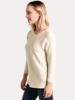 Project J Hi-Low V-Neck Sweater -Standrews Links Officials Store 18255 oatmealalt1