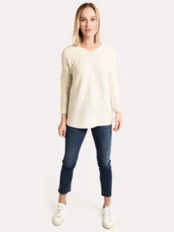 Project J Hi-Low V-Neck Sweater -Standrews Links Officials Store 18255 oatmealalt3