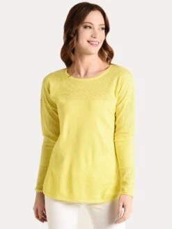 Project J Perforated Shirttail Sweater -Standrews Links Officials Store 18285 yellow