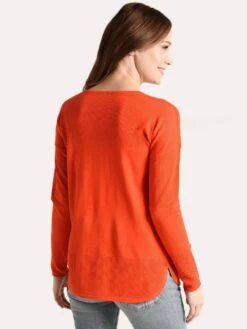 Project J Perforated Shirttail Sweater -Standrews Links Officials Store 18285 orangealt2