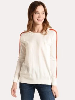 Project J Multi Stripe Sleeve Sweatshirt -Standrews Links Officials Store 18287 white