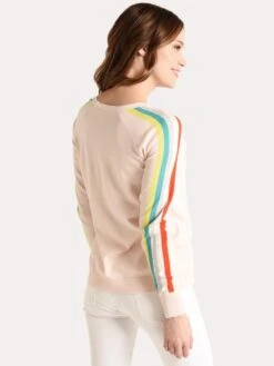 Project J Multi Stripe Sleeve Sweatshirt -Standrews Links Officials Store 18287 pinkalt2