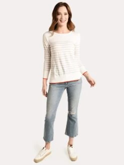 Project J Stripe Tipped Tee -Standrews Links Officials Store 18291 white cloud orangealt3