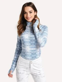 Obermeyer Women's Discover 1/4 Zip Baselayer Top -Standrews Links Officials Store 19017W WINTERMOSAIC d0d52750 85df 49ad 8740 09964eb0d454