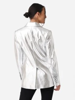 ALC Women's Dakota Metallic Vegan Leather Jacket -Standrews Links Officials Store 1JAKT00664xSILVERxAlt3 89586864