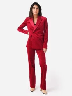 ALC Women's Declan Velvet Jacket -Standrews Links Officials Store 1JAKT00667xELECTRICPINKxAlt2 84809041