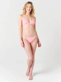 Tori Praver Women's Jagger Smocked Triangle Bikini Top 7 Tori Praver Women's Jagger Smocked Triangle Bikini Top -Standrews Links Officials Store 1R20STJASO PINKGRAPEFRUITalt3