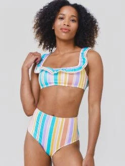Ephemera Women's Flounce Bikini Top