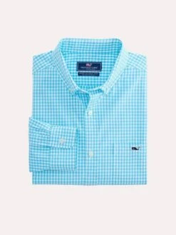 Vineyard Vines Men's Arawak Gingham Classic Tucker Shirt -Standrews Links Officials Store 1W000011 TURQS 035b6654 bdc8 42d6 8863 fe9afa739d4a