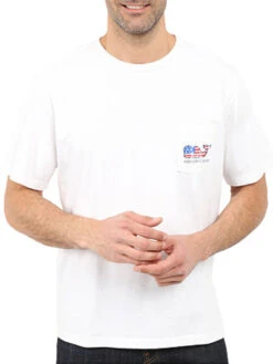 Vineyard Vines Men's Flag Whale Graphic T-Shirt -Standrews Links Officials Store 1v0163 100whitecapalt1