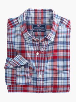 Vineyard Vines Firework Plaid Classic Tucker -Standrews Links Officials Store 1w3619 634lighthouseredalt2