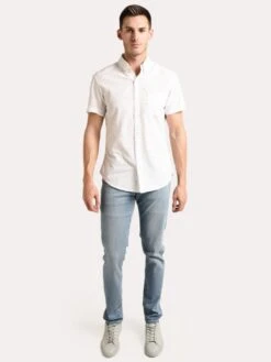 Bonobos Riviera Short Sleeve Shirt -Standrews Links Officials Store 20084 seersuckermillercovedot blueabyssalt3