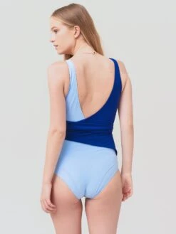 Lisa Marie Fernandez Women's Dree Louise One-Piece Swimsuit -Standrews Links Officials Store 2022SP097xNAVYVINTAGEBLUECREPExAlt3 70221007