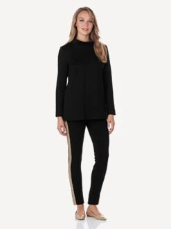 Jude Connally Gigi Ponte Skinny Ankle Length Pant -Standrews Links Officials Store 204514 bkcablack camelalt1