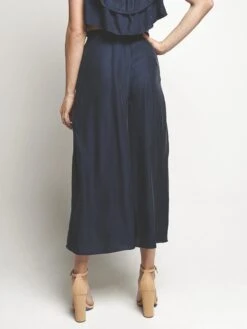 Milly Cropped Sarong Tie Pant -Standrews Links Officials Store 207ws03999 navyalt2