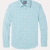 Bonobos Blue Sea Island Tattersall Tech Button Down Shirt