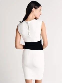 Milly Women's Bateau Sheath Dress -Standrews Links Officials Store 212ak120222 white blackalt2